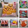 Everything On Shoes Cushion Cover Soft Plush Fabric Double-Sided Printed Sofa Cushion Cover for All Seasons Home Decor Gift
