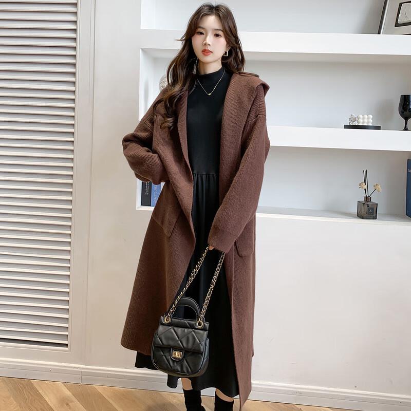 

MOKANA Women s Versatile Long-Sleeve Mid-Length Coat One Size