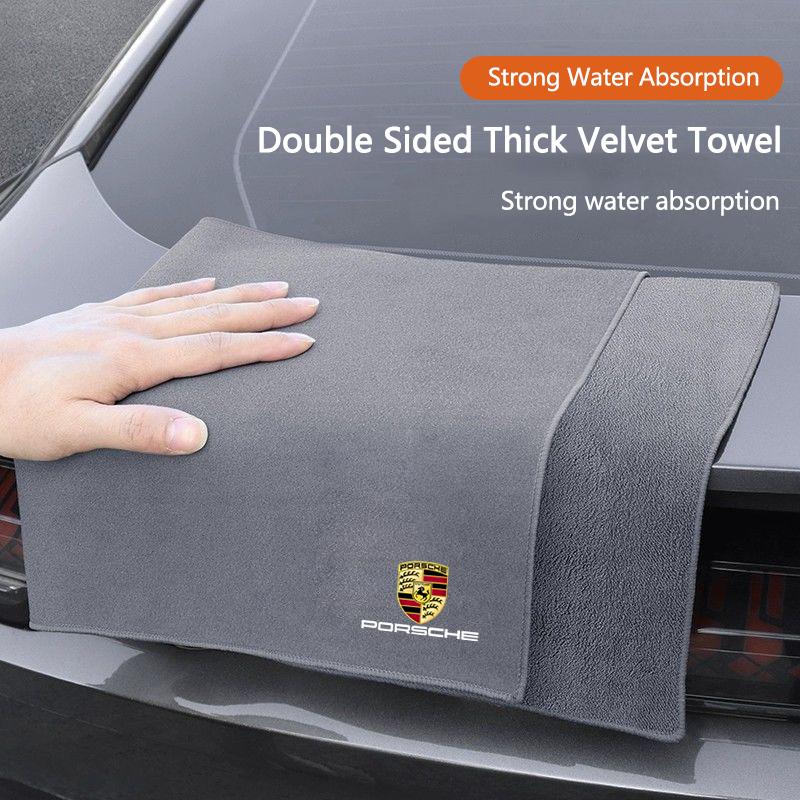 Car Interior Cleaning Soft Brush With Car Wash Towel Microfiber Cleaning Cloth For Porsche 911 718 Taycan Panamera Cayenne Macan HY7
