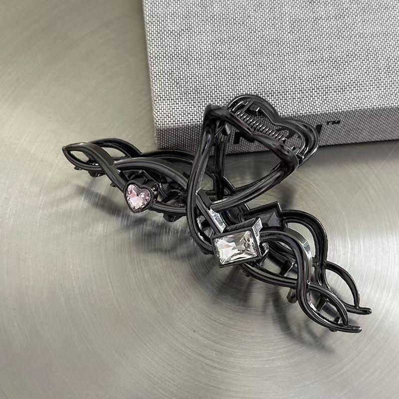 

Y2k Металл Большой Панк Стиль Любовь Циркон Звезда Геометрия Волна Большой Зажим Акула Женщины Девушка Модные Аксессуары Gun black