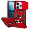 Capa For Xiaomi Redmi Note 14 5G Case Armor Slide Camera Lens Protector Back Cover for Redmy Note14 Shockproof Ring Stand Funda