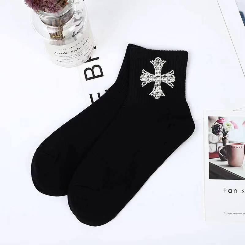 New Rhinestone Decorative Socks, Fashionable Diamond Sparkling Socks, Cute Cartoon Animal Pattern Comfortable Low Cut Socks