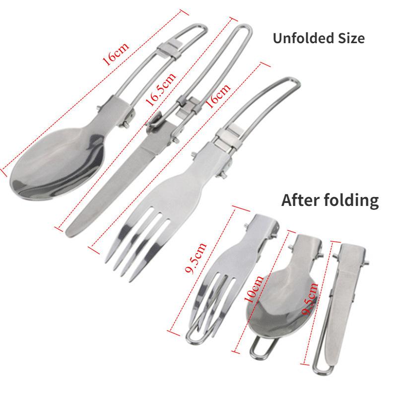 Outdoor Set Pot 1-2 Person Portable Camping Cookware with Tableware