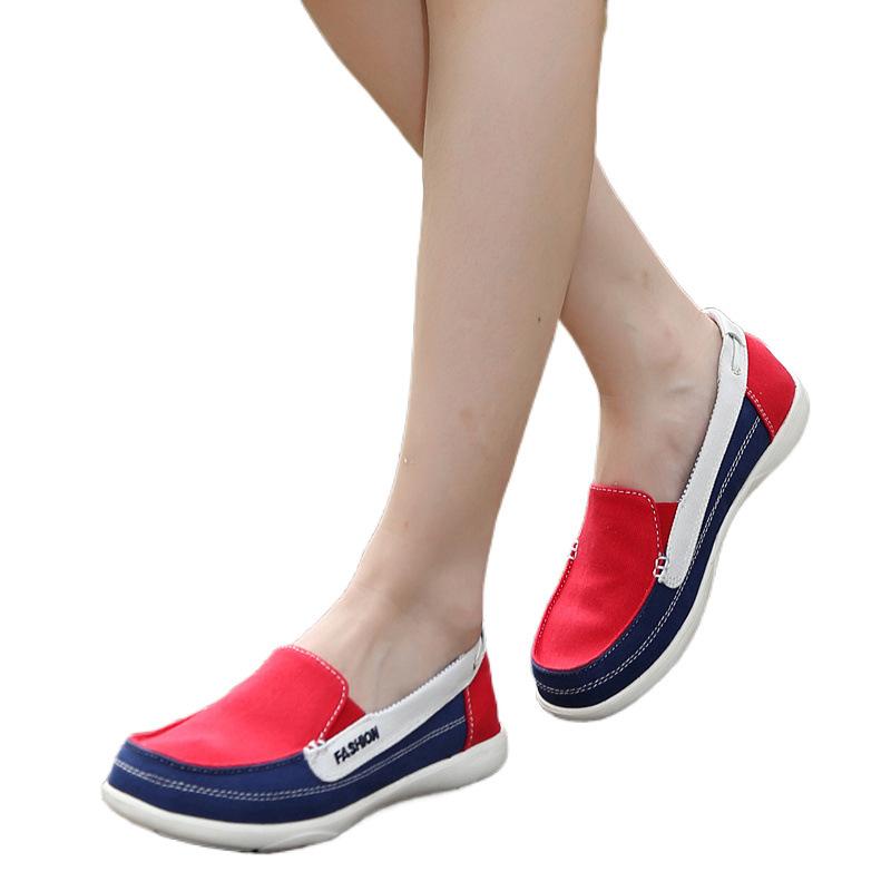 Cloth shoes spring and summer soft-soled flat-heeled maternity shoes lazy canvas shoes