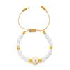 European Trend Faux Pearl Bracelet, Cross Heart Round Beaded Design, Delicate High Texture Handmade Fashion Accessories