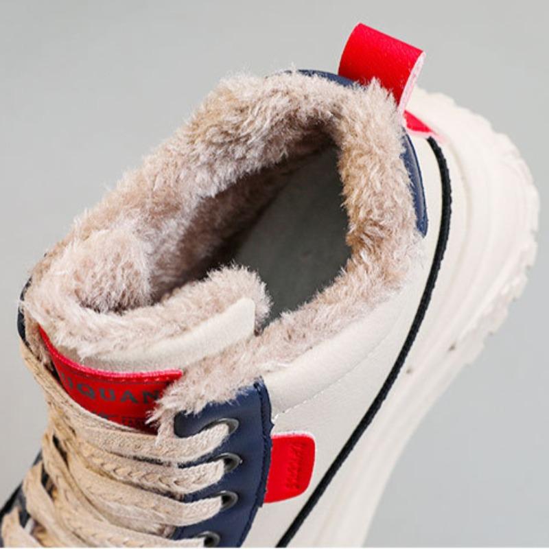 Fashion 2024 Winter Women's Shoes Cotton Boots High Top Women Sneakers Trendy Lace Up Casual Shoes Warm Ladies Boots Zapatos De Mujer