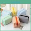 Polyester Striped Travel Toiletry Bag With Breathable Design For Men And Women
