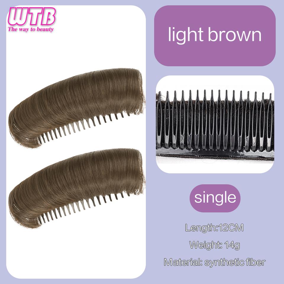 

WTB подушка для парика, стабильная, удобная, высокотемпературная волокнистая вставка, расческа, невидимая пушистая подушечка для волос для женщин