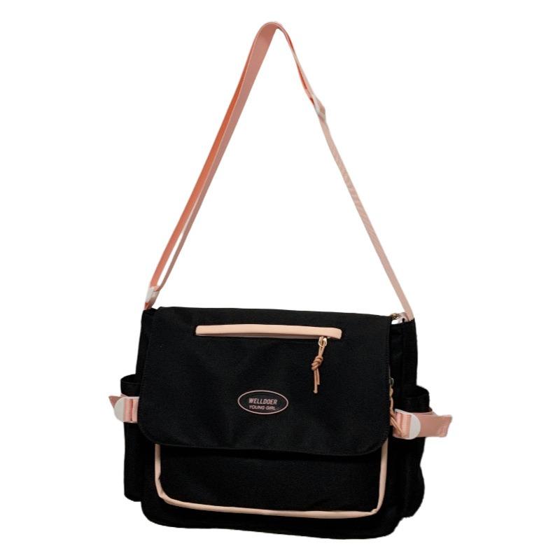 The New Schoolbag Is High-value, Fresh and Sweet, and the Candy-colored Satchel Is a Girl's Lightweight Spring Outing Large-capacity Messenger Bag.