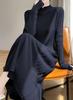 Sueeya Knit Long Perfect for the Night Women's Dress, Long, Ribbed, Slit, Feminine, Beautiful, Slimming, Simple, Sleeves, Cute, Stylish, Warm, Office,