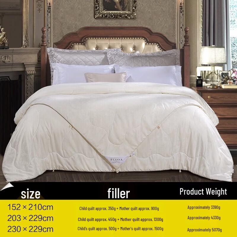FUANNA All-Season Tussah Silk Antibacterial Duo Quilt