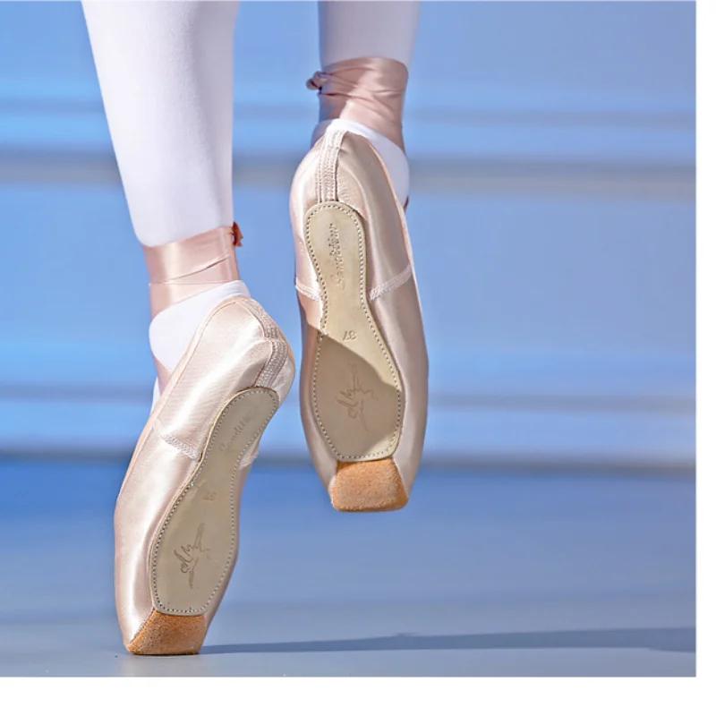 Women Ballet Dance Shoes Child and Adult Ballet Pointe Dance Shoes Professional with Ribbons Shoes Woman Zapatos Mujer Sneakers