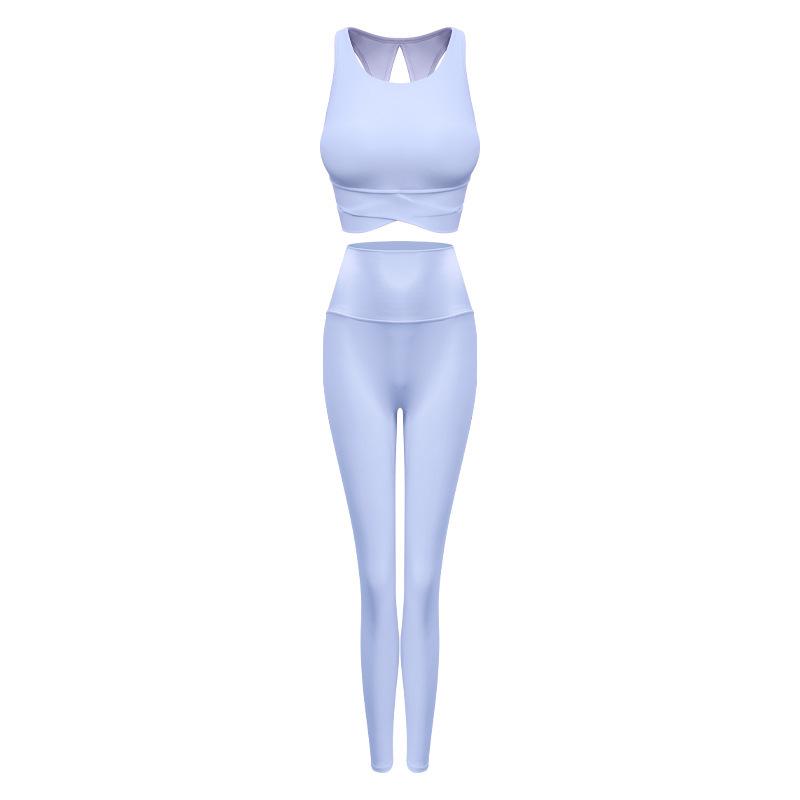 

Women s High-Intensity Yoga Set: Sleeveless Top & High-Waisted Hip-Lifting Leggings XL