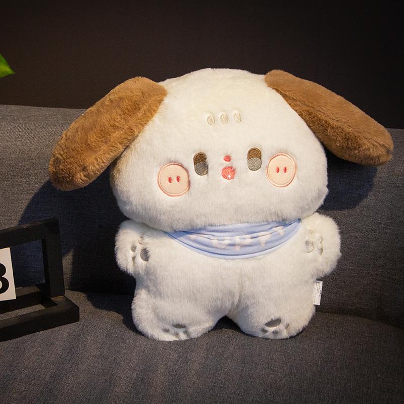 Cartoon Puppy Plush Toy Kawaii Cuddly Stuffed Fluffy Dog Husky Shiba Inu Kids Gift Soft Huggable Animal Doll 13cm keychain