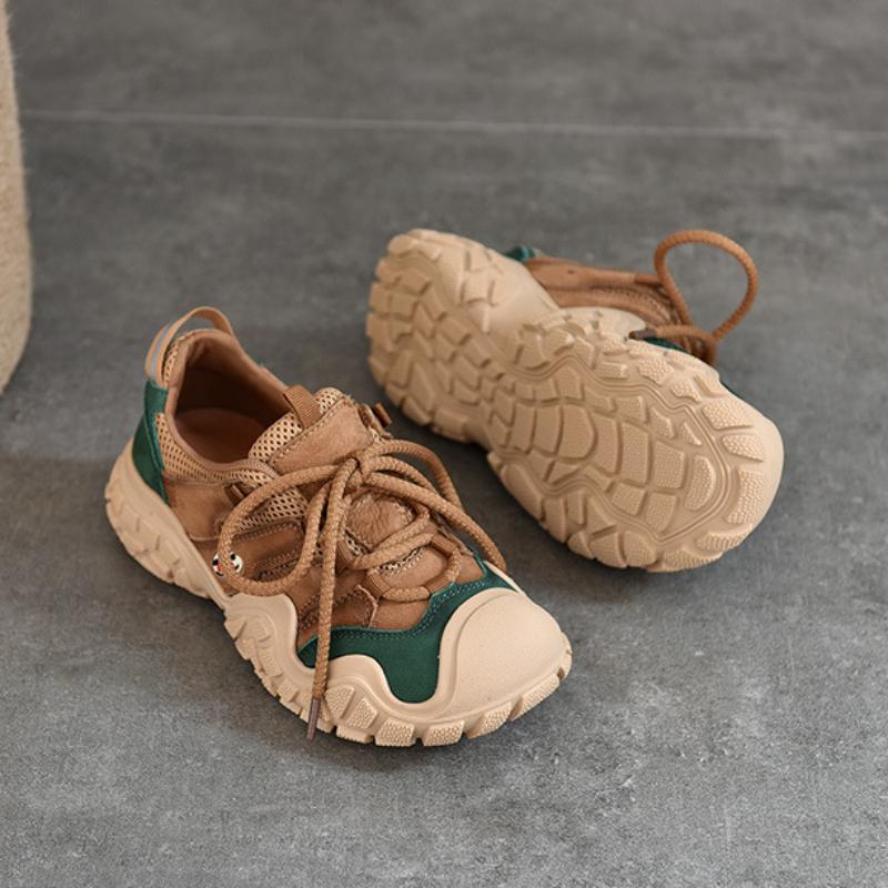 Johnature Pantofi sport din piele naturală pantofi cu șireturi pantofi damă din piele de vacă ocazional și versatili