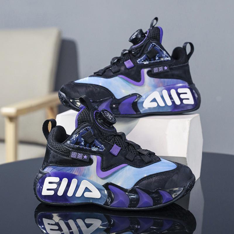 Classmate boys sports shoes 2025 spring and summer new children's basketball shoes medium and older boys soft-soled running shoes tide