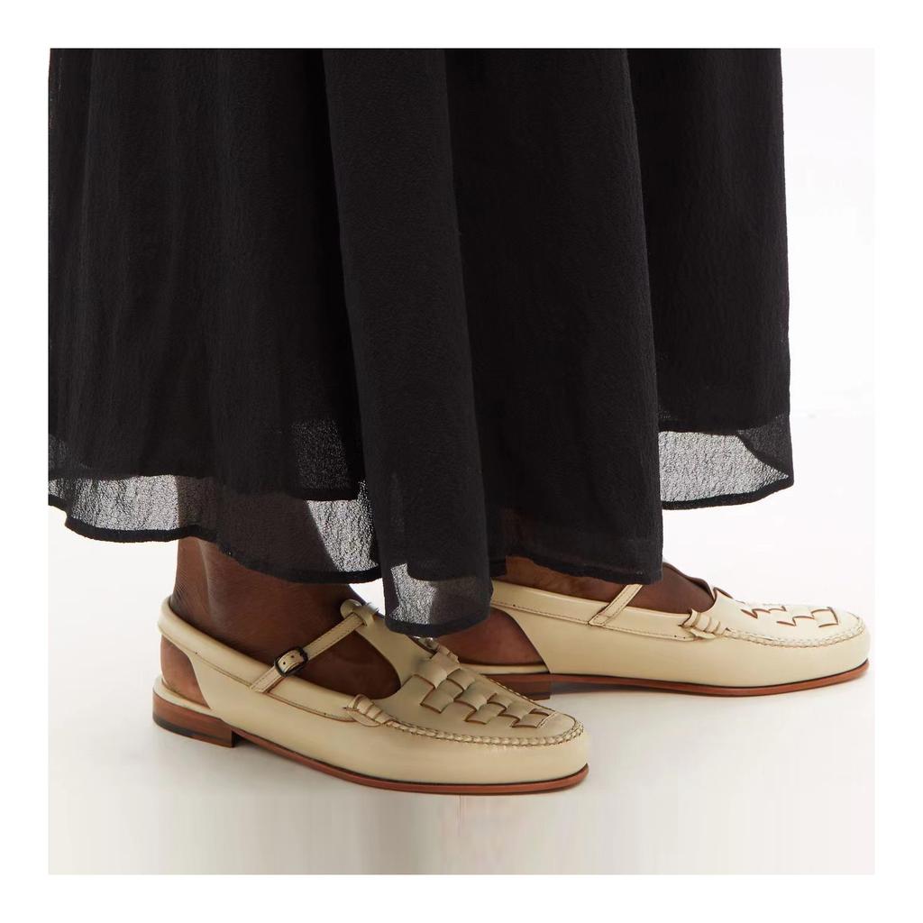 2025 New Fashion Niche Retro Hand-woven Bag Head Sandals Women's Roman Shoes Single Shoes Fisherman Shoes