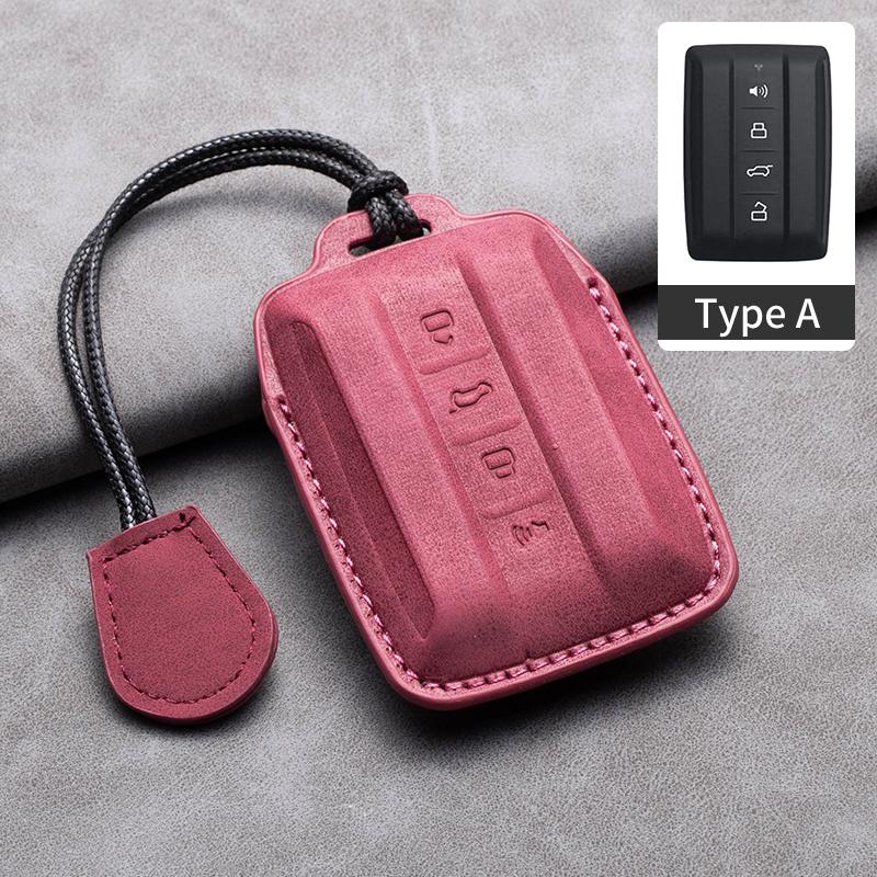 Styling Mouldings Leather Car Smart Remote Key Case Fob Cover For Geat Wall GWM WEY TANK 300 500 Tank300 Tank500 Auto Keychain A