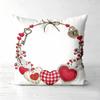 Rustic Valentine Heart Throw Pillow Covers Polyester Sofa Decorative Cushion Cov Headboard Pillow (Without Pillow Core