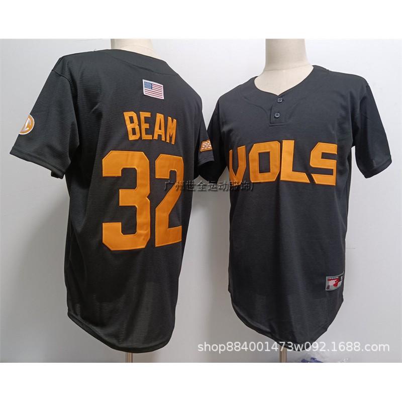 Tennessee Volunteers Baseball Jersey Unisex Cotton Blend Embroidered Fan Apparel Men Adult