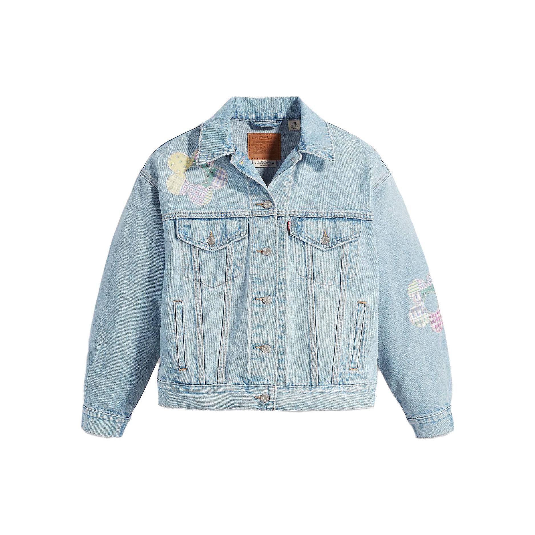 

Levis Модная Удобная Простая Короткая Джинсовая Куртка Женские куртки Светло-голубая A1743-0029 XS