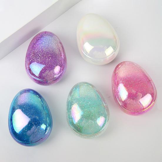 Glitzer Ovale Haarbürste Weiche Borsten Kopfhautmassage Tragbar Reise Antistatisch Mini Eiform Kamm Kinder Erwachsene Haarstyling Entwirrbürste