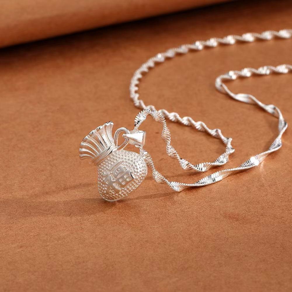 

Ожерелье с позолоченным покрытием Lucky Bag для женщин в летнем легком роскошном нишевом дизайне для подарков на день рождения друзьям и подругам