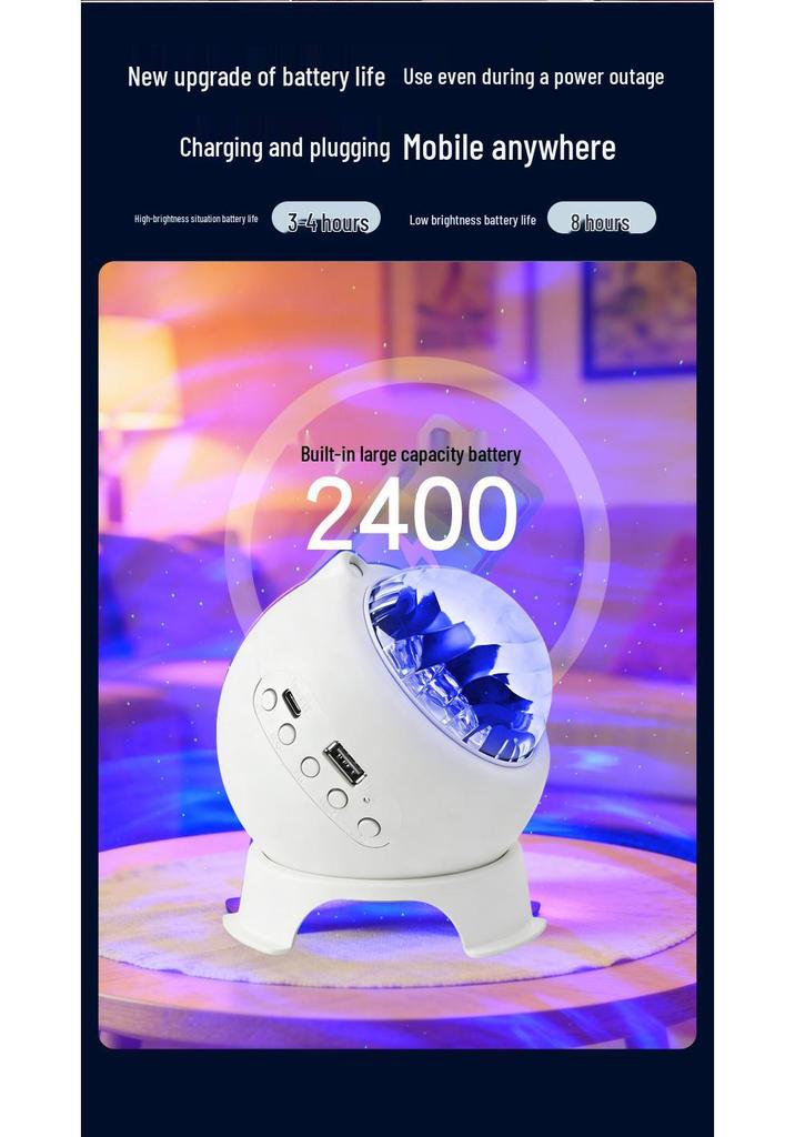 Aurora Starry Sky Projector Lamp - Full Sky Stars & Mood Lighting, Perfect Valentine's Day Gift