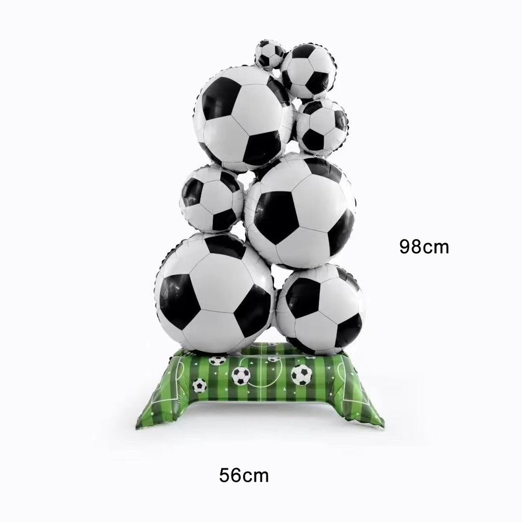 Sport Fußball Thema Geburtstagsparty Stehende Fußballtrophäe Aluminiumfolienballons für Weltcup Party Dekoration Zubehör