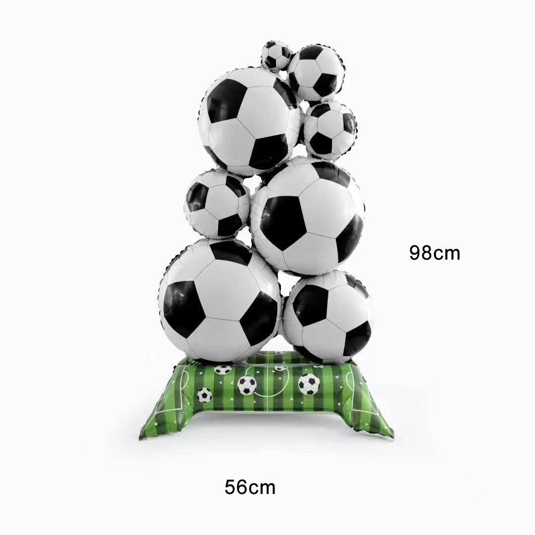 Sports Football Theme Birthday Party Standing Football Trophy Aluminum Film Balloons for World Cup Party Decoration Supplies Other