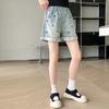 Children Casual Denim Shorts Bow Girls Elegant Above Knee Pants Mini Jeans Kids Teenager Brief Summer Shorts