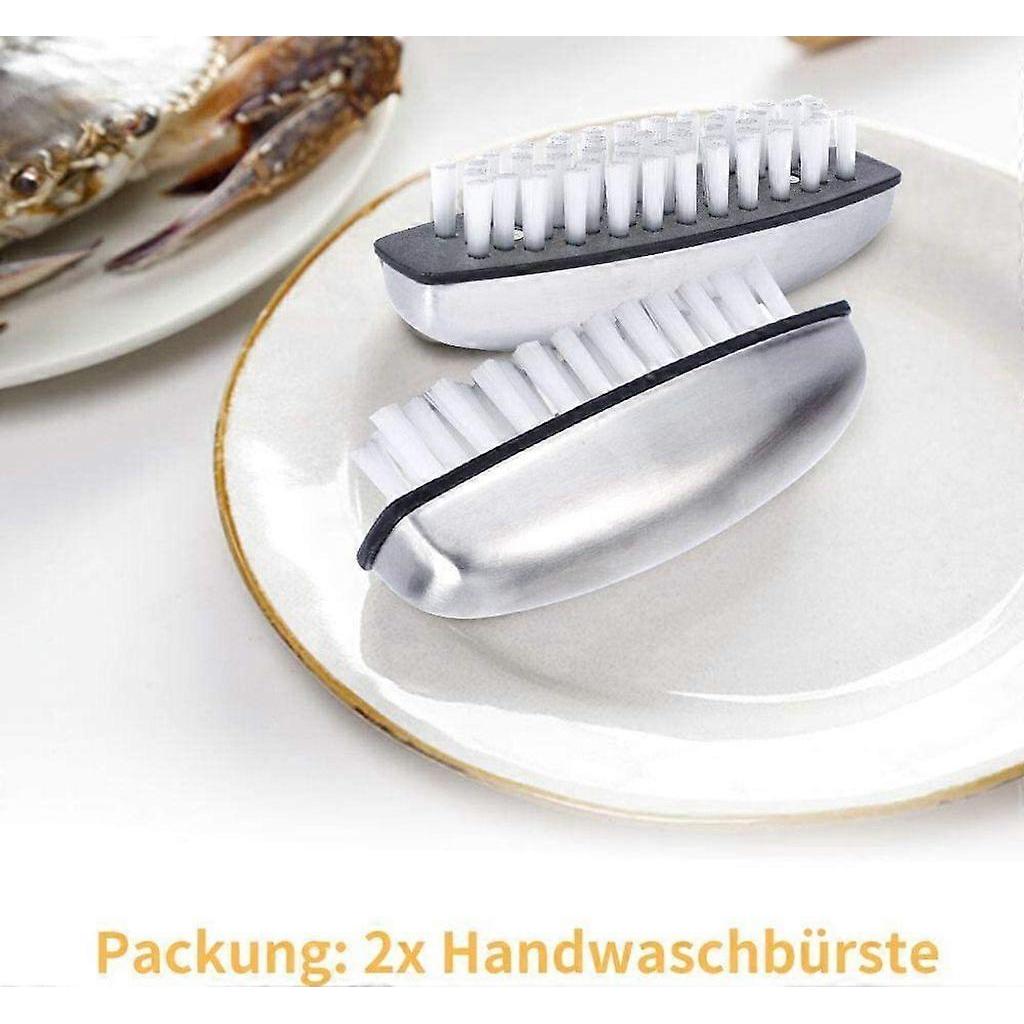 2-pack Stainless Steel Hand Brush, Nail Brush for Odor Removal