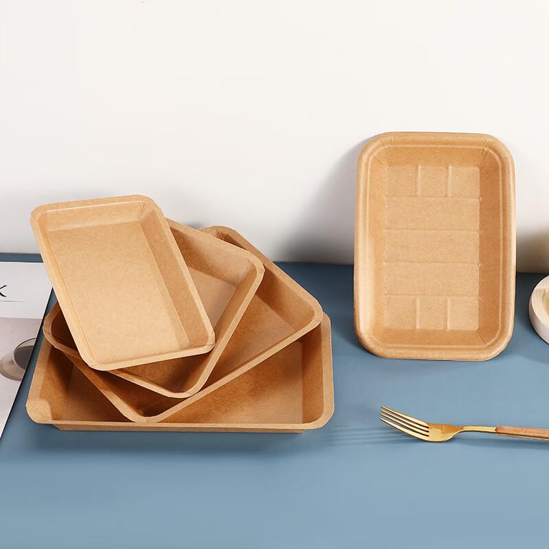 Disposable Kraft Paper Food Trays