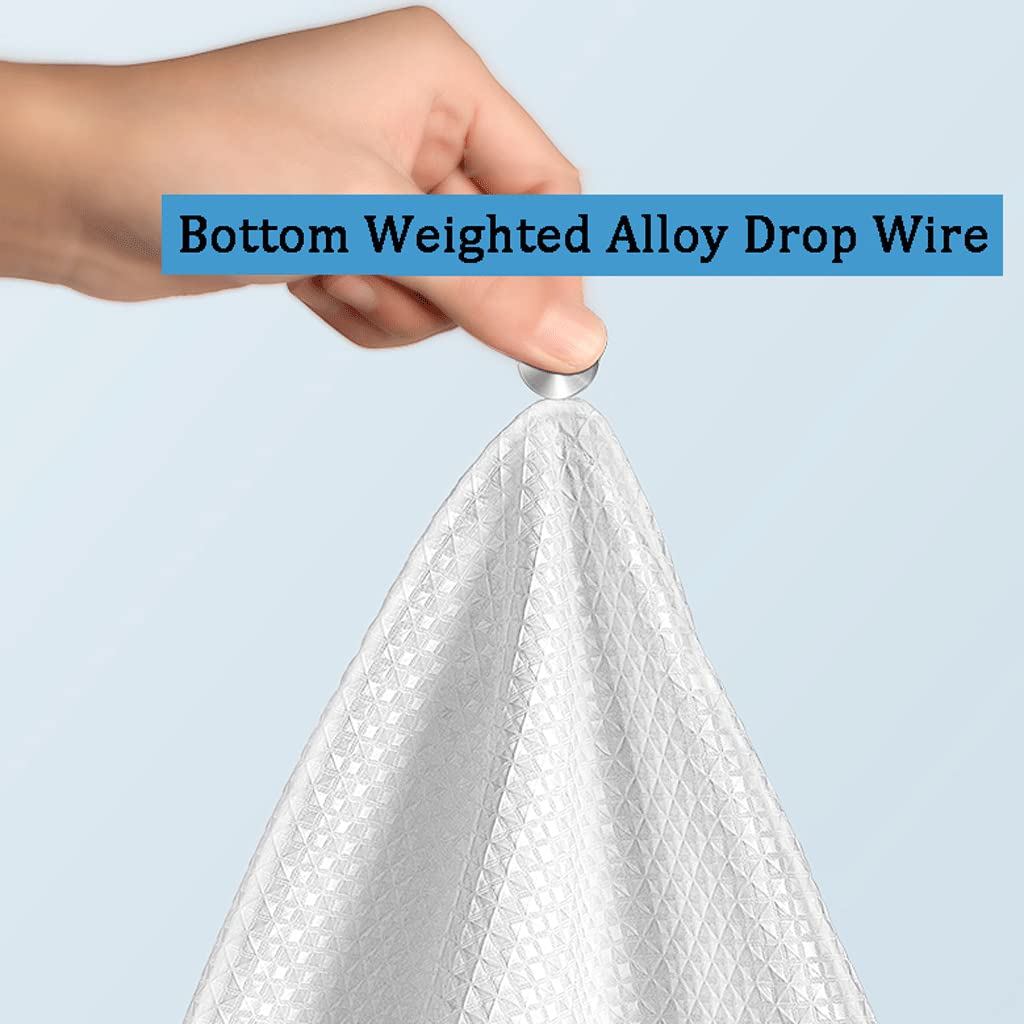 Bathroom High-grade Thick Waterproof Water-retaining Waffle Shower Curtain Mildew-proof Partition Door Curtain Pull Curtain