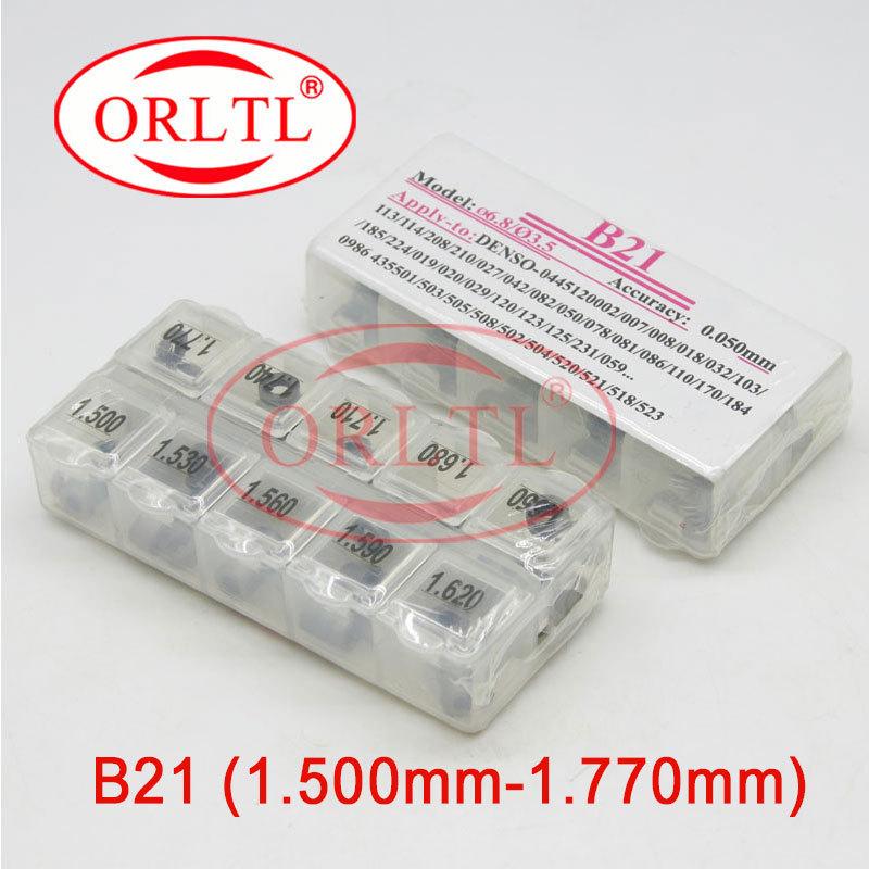 B21 1.50-1.77mm Common Rail Injector Adjustment Washers Shims Repair Kits B21 Auto Diesel Engine Gasket for