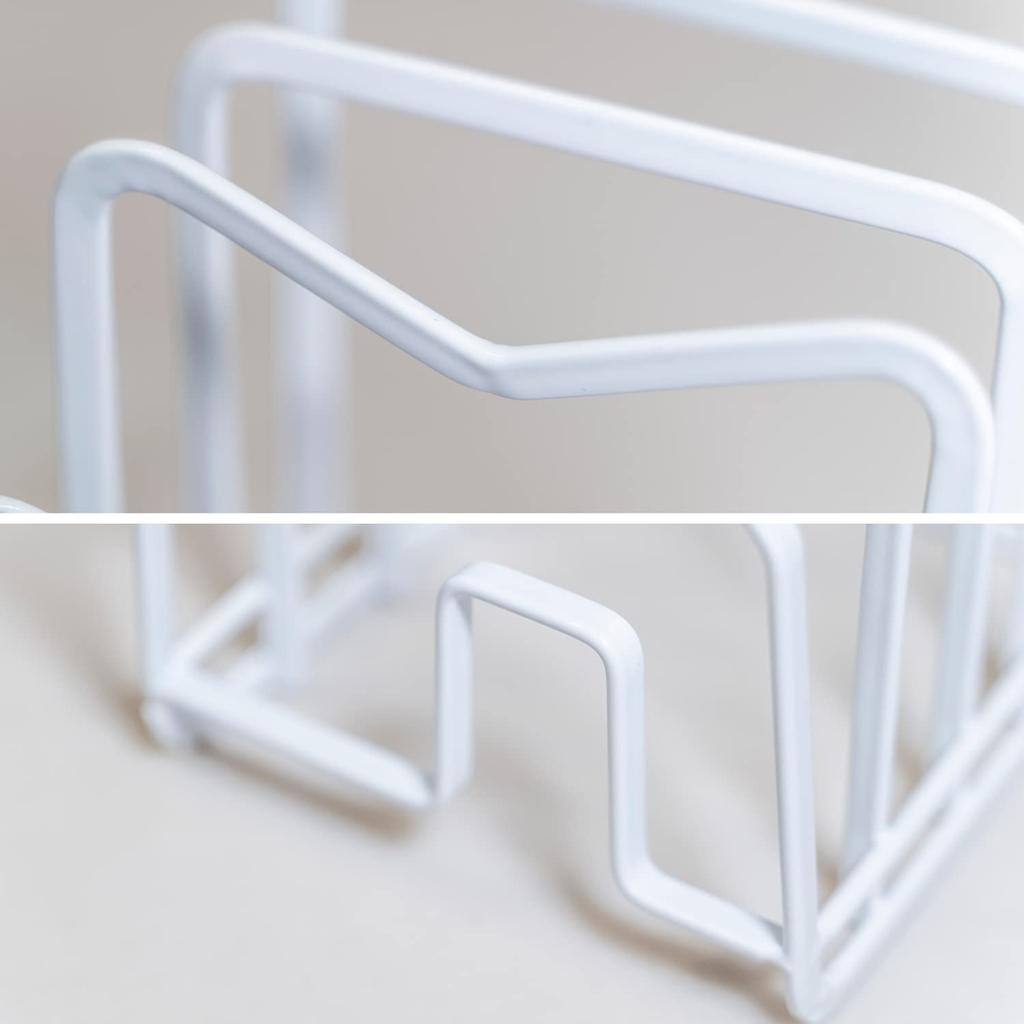 Astro Cutting Board x x Pot Lid Cutting Board Pot Lid Stand, White, Approx. W12.5 D14.5 H21.5cm, Stand, Rack, Holder, 711-45