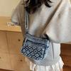 Lazy Denim Multi-layer Small Square Bag New Women's Shoulder Messenger Bag Fashion Casual Women's Bag
