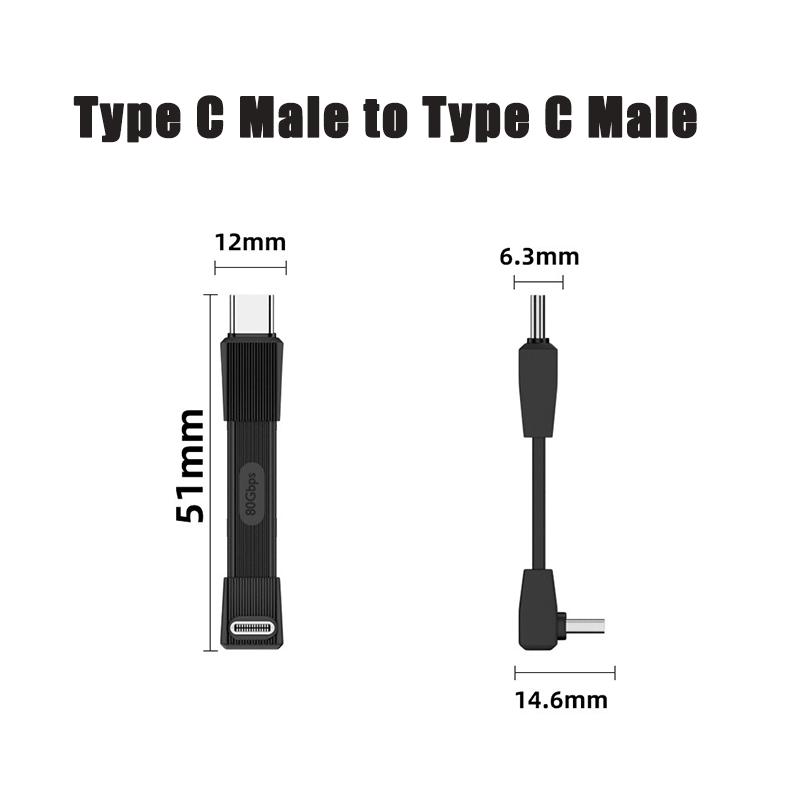 

USB4 Elbow Short Cable 240W Fast Charging USB C Cable Type-C Male To Male/Female 80Gbps 8K60Hz Compatible with Thunderbolt 5/4