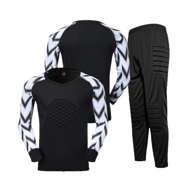 Multi-Directional Sponge Pad Goalkeeper Training Kit - Adult & Children Long Sleeve Football Uniform