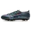 Lace-Up Round Toe AG (Rubber Short Studs) Non-Slip Wear-Resistant Soccer Shoes Unisex Soccer Shoes Black Purple P1GA236101