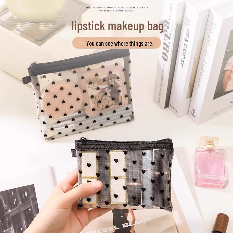 2024 Women's Mini Mesh Makeup & Card Holder Bag for Touch-Ups