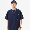 Men's 260g Heavyweight Wrinkle-Resistant Waffle Knit Embroidered Short Sleeve Loose Fit T-Shirt