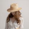 Spring and Summer New Hot-selling Fashion Casual Hand-woven Pattern Wide-brimmed Treasure Grass Jazz Hat Outdoor Sunshade Straw Hat Tide