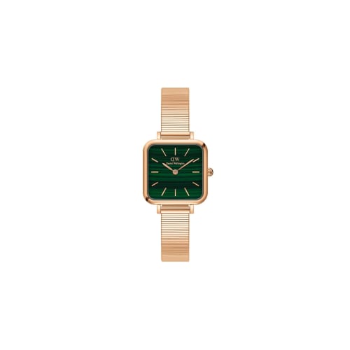 [Official Shop/Authentic Import/2-Year Warranty] Daniel Wellington DW Women's Quadro Studio 22x22 RG Green Watch, Vintage Square Design, Stylish and C