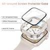 Cover For Apple Watch Case 44mm 45mm 41mm 40mm 38 42mm Bling Diamond bumper+Screen Protector Glass Iwatch Series 9 8 7 5 6 4 SE