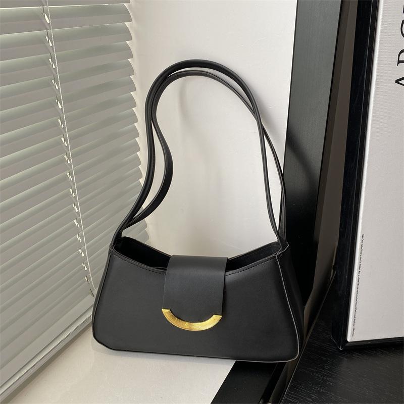 Premium Sense Versatile Armpit Bag Solid Color Spring New Simple Handbag Versatile Fashion Niche Shoulder Bag