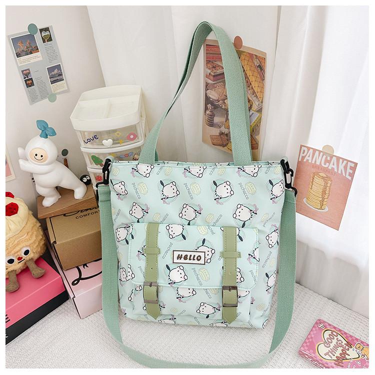 

Adorable Cartoon Shoulder Bag For Girls Durable Nylon Material Perfect For Kindergarten зелёный