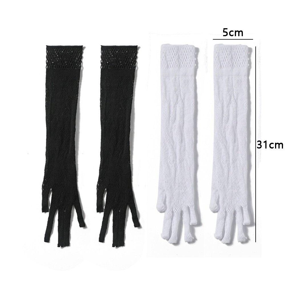 New Elegant Lace Mesh Gloves Ultra-thin Elasticity Long Gloves Sunscreen Gloves Summer