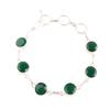 Green Onyx Gemstone 925 Sterling Silver Jewelry Handmade Bracelet Wedding Gift RB-14-16