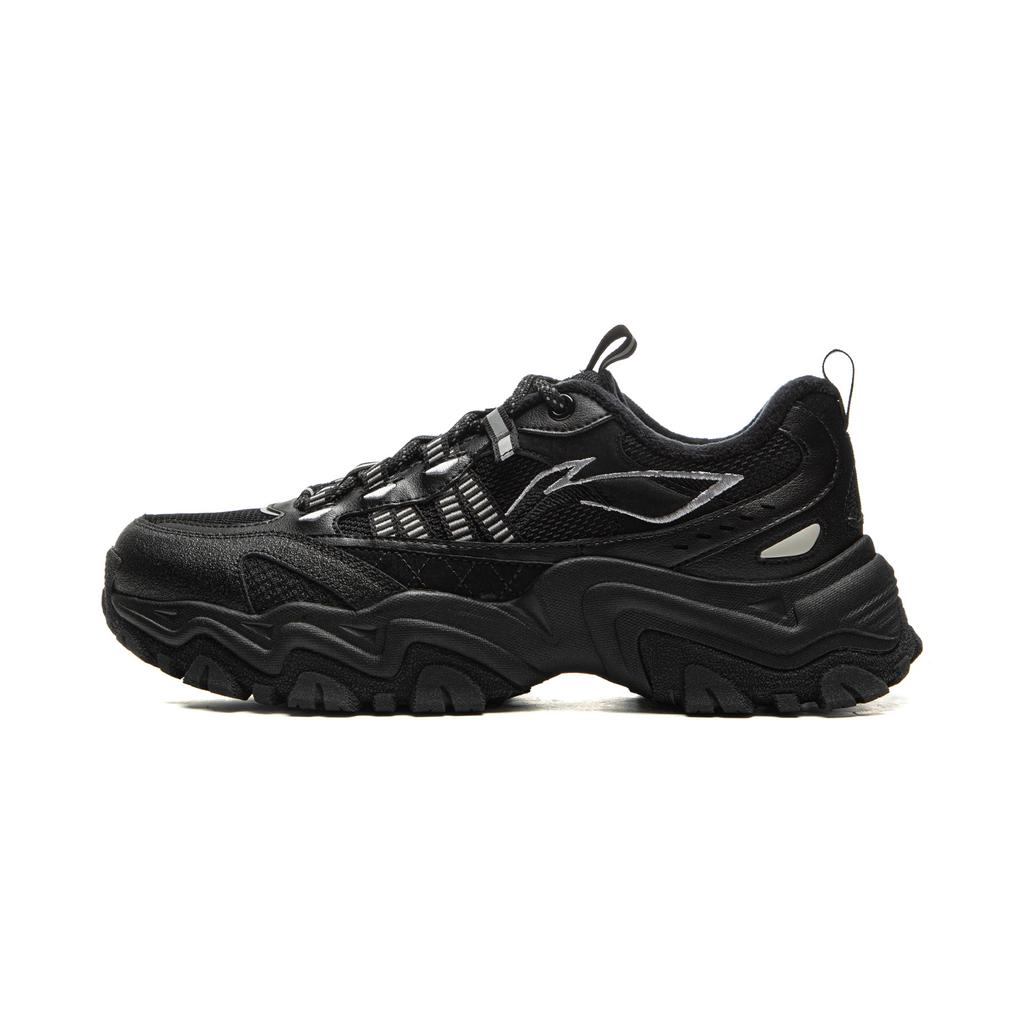 Li Ning Mountain Trek WNTR LOW Cushioning Abrasion Resistant Breathable Low top Casual Shoes Men's Black AGLV167-1